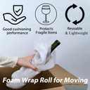 Foam Wrap Roll 10 Inch Wide x 50 FT Length Packing Foam Roll for Moving Supplies and Protection for Fragile, Cushioning Foam Packing Sheets for Wrapping Dish Packing Material