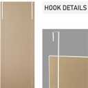 NeuType 43" x 18" Over The Door Full Length Mirror for Hanging, Dressing, Body - Bathroom, Bedroom, Living Room - Polystyrene Frame (White)