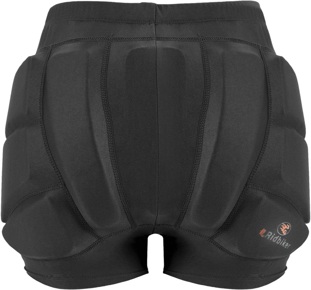 Kids Hip Butt Protection Pads Shorts, Youth Child 3D Tailbone Protective Padded Short Pants for Hockey Roller Skating Skateboarding Scooter Skiing Skating Snowboard (Black, Small)