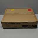 SUPERJARE Nightstand with Charging Station, Bed Side Table with Adjustable Fabric Drawer, Night Stand for Bedroom, 3-Tier Storage End Table, for Living Room, Rustic Brown and Black (M (11.8"D x 15.7"W x 23.4"H))