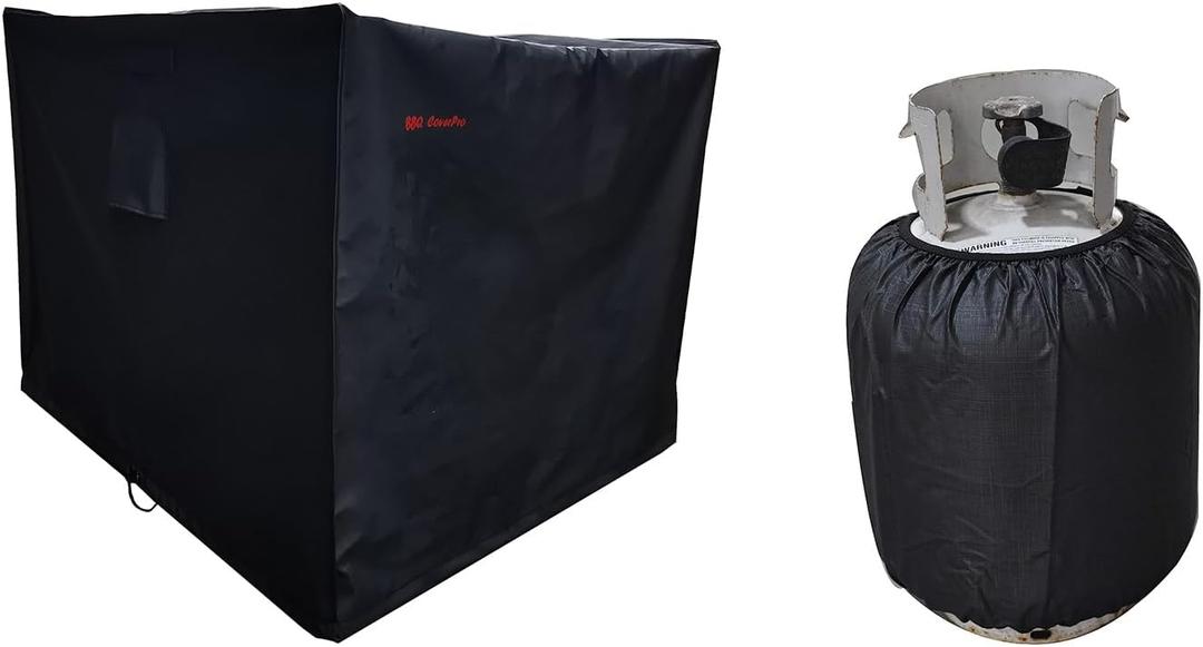 BBQ Coverpro Gas Fire Pit Cover Square - Premium Patio Outdoor Cover Fits for 30 inch,31 inch,32 inch Fire Pit/Table Cover,Black (Square 32" L x 32" W x 24" H)