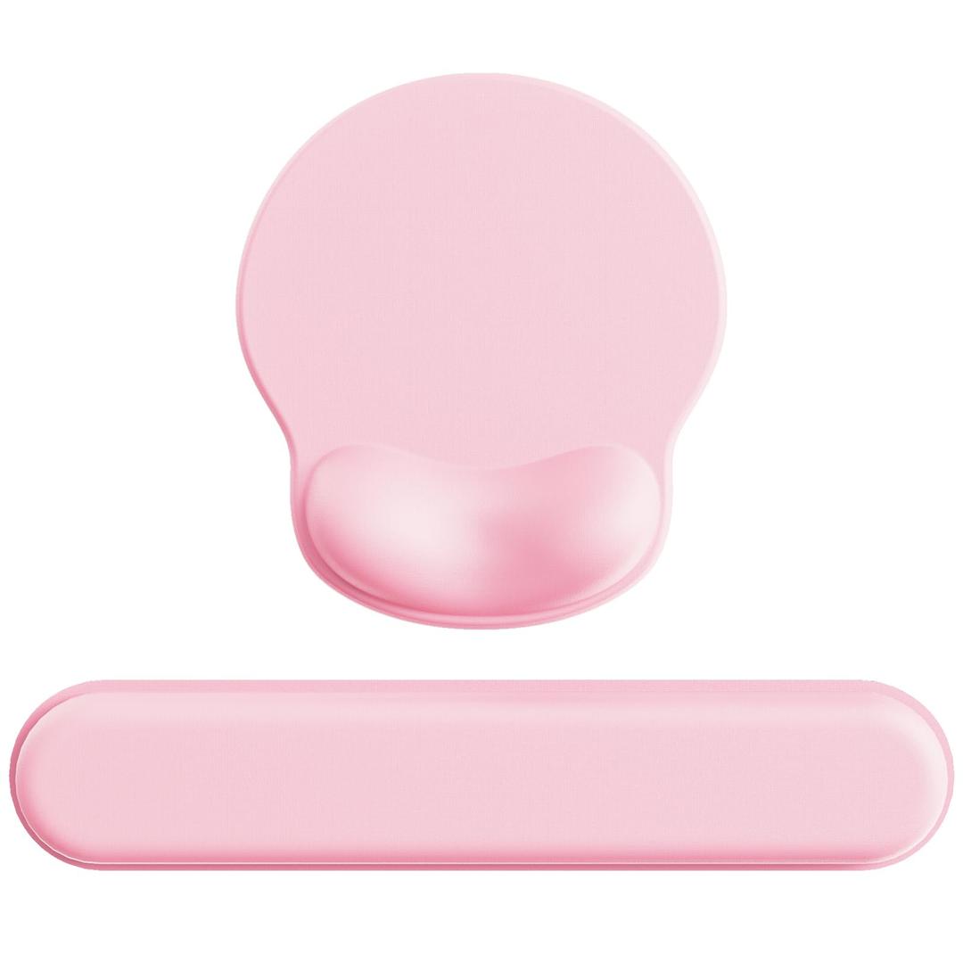 Laborio Ergonomic Mouse Pad Wrist Support, Comfortable Mouse Pad Wrist Rest, Relieve Wrist Pain Gel Mouse pad, Non-Slip Rubber Base Mousepad for Laptop, Computer(Gradient Baby Pink)