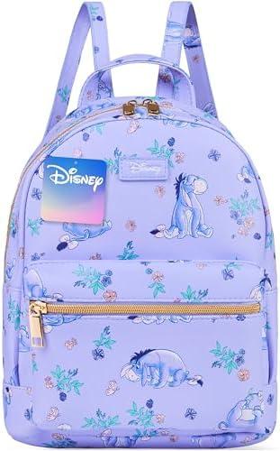 Disney Stitch Backpack for Girls Teens Women with Double Straps Daypack Backpacks for School Travel Trip Park Gifts for Girls (Purple Eeyore)
