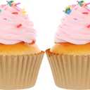 6 PC Magnetic Cute Pink Sprinkle Cupcakes, Artificial Birthday Cupcake for Display, Realistic Fake Food Faux Cake Dcor, Fake Desserts Pastries for Decoration, Artificial Food Fridge Magnet Decoration