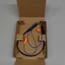 Noise Reduction Wireless Neckband Headphones with Qualcomm aptX HD, 27dB NRR, CVC Noise Cancelling Mic & Controls and 20H Playtime for Work Safety OSHA Compliant - Blue Wire Orange Earbuds