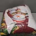 Christmas Duvet Cover Set Queen Size, Cute Snowman Tree Print Comforter Cover with 2 Pillowcases, New Year Theme Rustic Style Xmas Bedding Set 3pcs for Kids Boys Girls Bedroom Decor, No Comforter