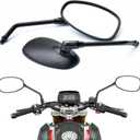 M10 Side View Mirrors Black - Universal Motorcycle Rear Mirror Parts Compatible Yamaha MT-09 FZ-07 FZ-25 V-max SV1900 XT-660 Warrior, Kawasaki Ninja Z1000 Z750 ER-6F ER-6N Versys Z125 pro