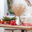 Palonu 26Pcs Rose Gold Artificial Glitter Berry Stems 17 Inch Fake Berry Branch Picks Decorative Glitter Sticks Twigs Christmas Tree Ornaments for DIY Xmas Wreath Vase Holiday Home Dcor