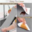 84''x24'' Large Silicone Mat for Kitchen Counter, Non-Slip Heat Resistant Countertop Protector, Waterproof Multipurpose Mat for Kitchen Island, Semitransparent