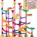 Marble Run Toy,133Pcs Marble Runs Building Block Toy Set,Marble Maze Track Game for Kids Girls and Boys,STEM Educational Learning Toy for Kids 4-8 & Toddlers