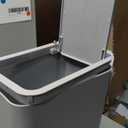 TIPGO Bathroom Trash Can with Lid, 10 Liter/ 2.6 Gallon Slim Garbage Can, Small Trash Bin Waste Basket with Pop-Up Lid for Kitchen, Bedroom, Living Room, Office (Grey)