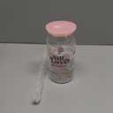 SANDJEST Inspiration Glass Can, Self Love Iced Coffee Aesthetic Cup, Gifts for Christmas Birthday, Gift for Women Girls, 16oz