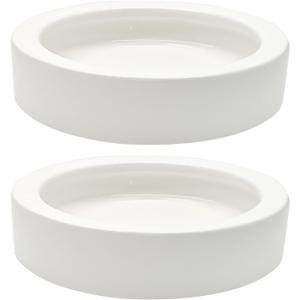 2 Pcs Reptile Food Bowl Ceramic Water Feeder Bowls Anti- Escape Mini Reptile Feeder for Lizard, Gecko etc, Round