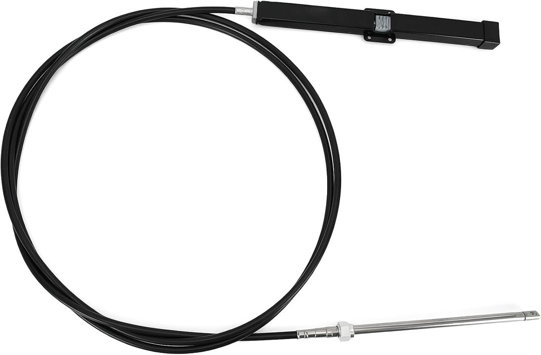 12FT 14FT 15FT 18FT 19FT Mechanical Rack & Pinion Steering Cable SSC134XX, Back Mount Rack Single Cable Compatible with Seastar SH5210P, SH5230P, SB39526P, SB39544P, SS14115 SS15115