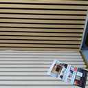 Art3d 2 Wood Slat Acoustic Panels for Wall and Ceiling - 3D Fluted Sound Absorbing Panel with Wood Finish - Oak, 2pcs - 47.223.6in.