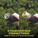 Sun Joe SPX-25H Pressure Washer Hose, 25 ft Extension Hose for SPX Series, M22-15 MM Connectors, up to 2,300 PSI, Weather-Resistant, Manufacturer Original