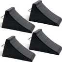 AFA Tooling - Heavy Duty Rubber Wheel Chocks w/Steel Tie Off Handles - RV Wheel Chock for Front & Back Tires - Quick Grip Ribbed Design - Great for Your Camper, Trailer, RV, Truck, Car or ATV - 4 Pack