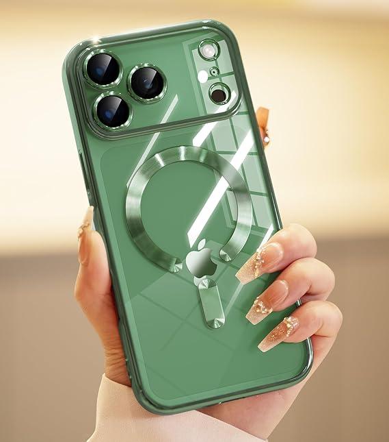 CHICLADY for iPhone 17 Pro Max Case with 1x Screen Protector, [Compatible with MagSafe] [Integrated Camera Protection], Non Yellowing Slim Cute Women Girly Magnetic Cover for iPhone 17 Pro Max, Green