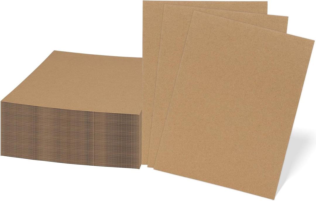 RLAVBL 50 Pack 9x12 Corrugated Cardboard Sheets, Flat Cardboard Inserts for Shipping, Mailing, Packing, DIY Crafts