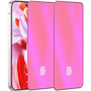 2 Pack Anti-Blue Privacy Tempered Glass for Google Pixel 10 Pro XL / 9 Pro XL Anti-Spy Screen Protector Film Support Finger Unlock 6.8 inch Colorful
