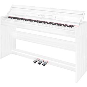WENCAI 88 Key Electric Piano Velocity-Sensitive Keyboard, 88 Keys Home Upright Digital Pianos, Wooden Electronic Piano for Beginner Adult with 3 Pedals, Supports USB-MIDI/Wireless Connect, White