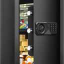 3.0 Cuft Fireproof Safe for Home Use, Digital Home Safes Fireproof Waterproof with Programmable Keypad, Backup Keys and Alarm System, Anti-Theft Home Security Safe Box for Document Money Medicines