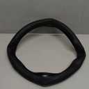 Leather Steering Wheel Cover Custom-Fit for Tesla Model 3/Y 2016-2026, Comfort Grip Design Breathable and Non-Slip, Model 3/Y Car Steering Wheel Protector, Tesla Accessories,Black(A-Style, for Tesla)