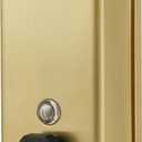 Brushed Gold Stainless Steel Vertical 1100ml/37oz Capacity Commercial-Grade Soap Dispenser, Wall-Mounted Bathroom Hand Soap Dispenser with Corrosion-Proof Lining and Anti-Leak Pump