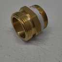 Fire Equipment Hexagonal Nipple Fitting Brass Fire Hose Adapter 1-1/2" NPT Male x 1-1/2" NST (NH) Male,Double Male Fire Hose Hydrant Adapter for Fire Hydrants,Hoses (1-1/2" NPTx 1-1/2" NST (NH))