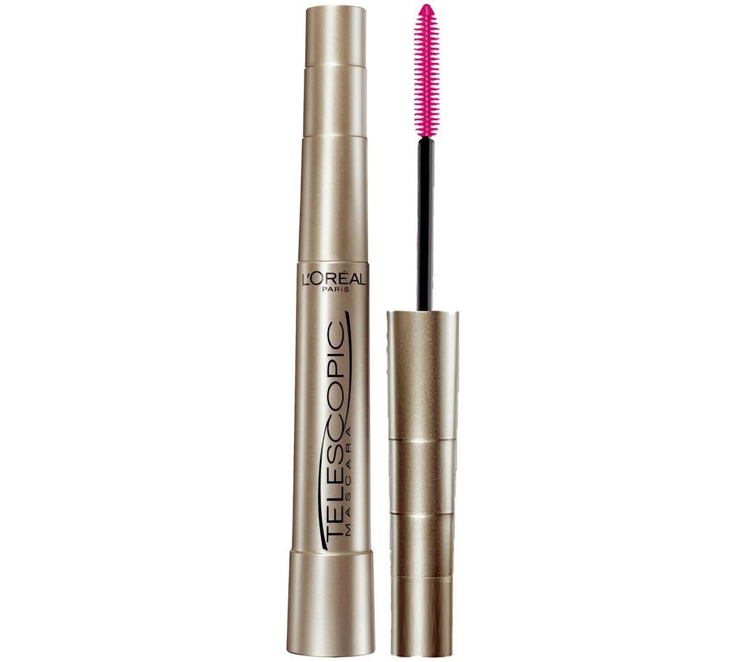 L'Oreal Paris Makeup Telescopic Original Lengthening Mascara, Blackest Black, 0.27 Fl Oz (1 Count) (0.27 Fl Oz (Pack of 1), Washable Blackest Black)