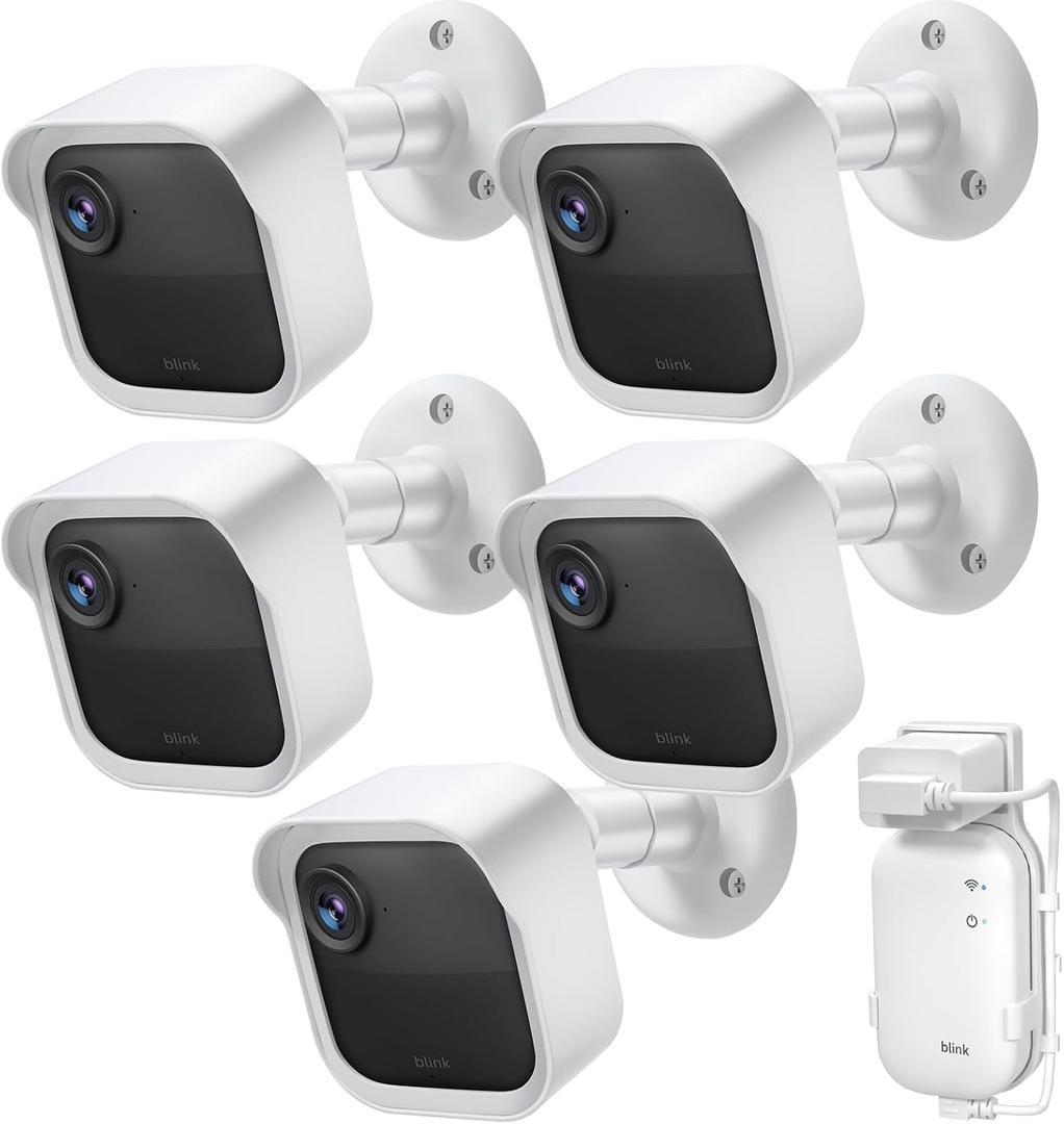 Blink Outdoor Camera Wall Mount Compatible with 2K+ & 4th Gen,3 Pack Weatherproof Protective Housing,360 Degree Adjustable with Blink Sync Module Core Outlet Mount for Blink Camera System