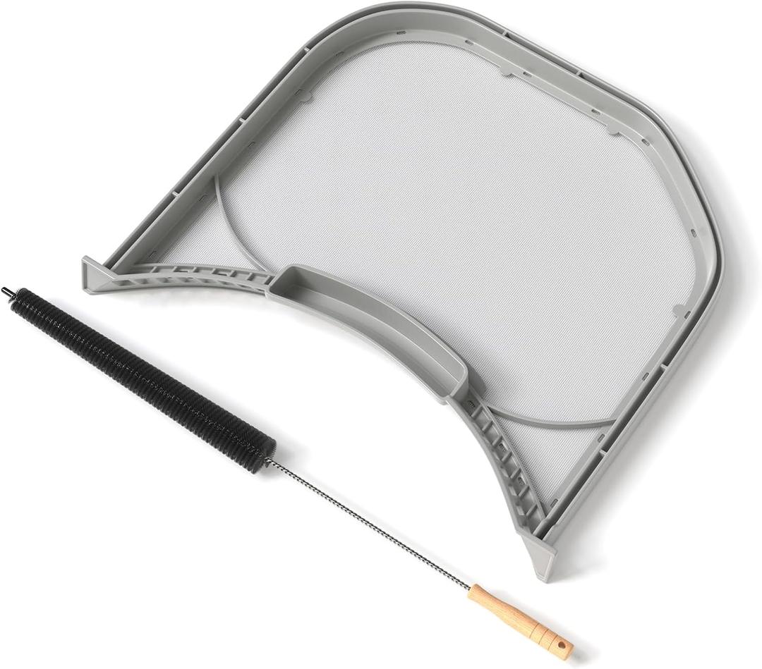 ADQ56656401 Stainless Steel Dryer Lint Filter Screen with Dryer Lint Brush Compatible with LG Kenmore Dryer DLE3500W, DLE3170W, DLE3600W, DLE3400W, Replaces ADQ566564, AP4457244, PS3531962