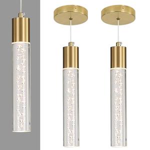 2 Pack Modern Kitchen Island Hanging Light, Gold LED Pendant Lights Fixture, Bubble Acrylic, 3 Color Temperatures, Mini Ceiling Chandelier Lighting for Dining Room, Bedroom, Foyer Entrance, Cafe Bar 2 Pack Modern Kitchen Island Hanging Light, Gold LED Pendant Lights Fixture, Bubble Acrylic, 3 Color Temperatures, Mini Ceiling Chandelier Lighting for Dining Room, Bedroom, Foyer Entrance, Cafe Bar