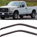 In-Channel Window Rain Guards Visors for 1999-2016 Ford F250 F350 F450 F550 Super Duty, Window Vent Wind Shades Deflectors Shield for 2000-2016 F650 F750 Standard Cab, 2PCS