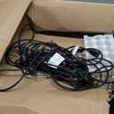 Magictec LED Shatterproof String Lights Commercial Grade with 15 Hanging Sockets 48 Ft Black Outdoor Weatherproof Cord Strand for Patio Garden Porch Backyard Bistro Gazebo Party Deck Yard