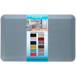 ComfiLife Anti Fatigue Floor Mat 3/4 Inch Thick Perfect Kitchen Mat, Standing Desk Mat Comfort at Home, Office, Garage Durable Stain Resistant Non-Slip Bottom (20" x 32", Denim)