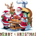 Family Merry Christmas Beautiful Quote Wall Decal Decoration Santa Claus Reindeer Snowman Christmas Characters Happy Holiday Gift Lasts Years and Easily Removable - Size: 20 in(W) x 20 in(H)