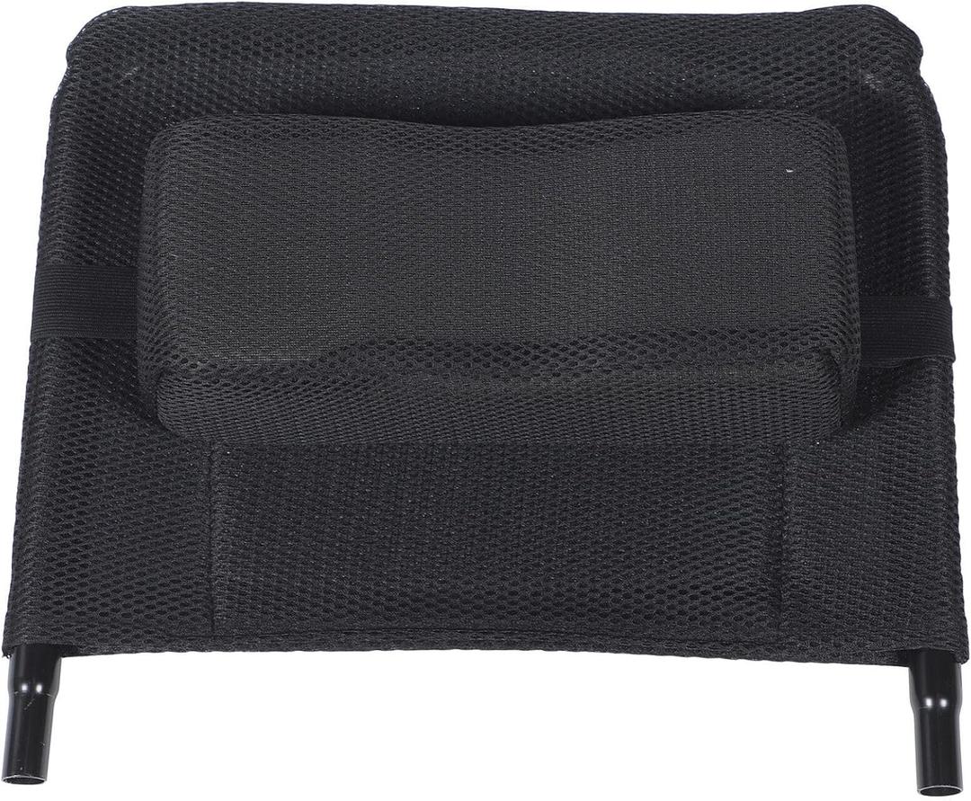 Wheelchair Backrest Extension with Breathable Mesh Fabric and Tall Headrest Attachment for Manual Wheelchairs 15.75 X 14.17 Inches Support for Seniors and Disabled Users
