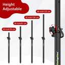 Set of 2 Speaker Poles for Subwoofer 30"-48" Height Adjustable Fits M20 Threaded Mount Subwoofer