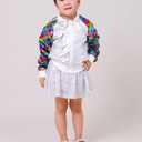 Girls Flip Sequin Jackets Kids Rainbow Sparkle Outwear Toddler Boys Glitter Sleeve Shiny Metallic Coat Birthday (Gray, XXXL)