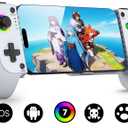 Mocagen MC1 Phone Controller for iPhone(All Model)/Android - Hall Effect Joystick, Enhanced Grip, Case-Friendly, Wireless Mobile Gaming Controller with 7 Lights Color, Travel Dust Bag, Turbo, Triggers