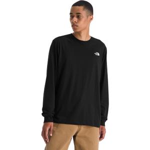 The North Face Men's Evolution Simple Dome Long-Sleeve Tee - Classic Logo Graphic Tee, Soft Cotton Fabric, TNF Black, Large