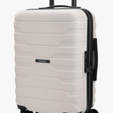 BAGSMART Carry On Luggage 22x14x9 Airline Approved with TSA Lock,20 Inch Lightweight Luggage with Spinner Wheels,100% PC Hard Shell Carry On Suitcases for Men Women,White