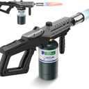 Sondiko Powerful Cooking Propane Torch Gun, Culinary Torch Campfire Starter, Adjustable Weed Torch Burner for Searing Steak, BBQ, Welding (Gray & Black) Propane Tank Not Included