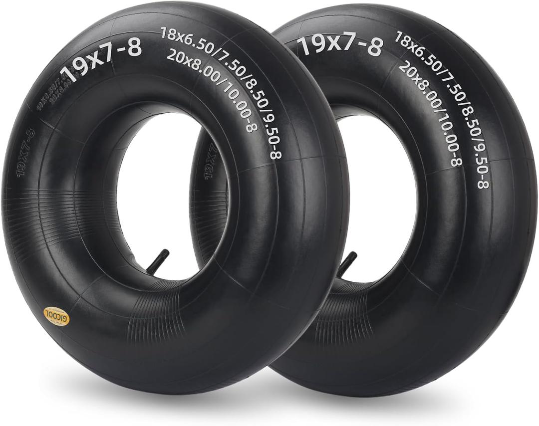 GICOOL 18x8.50/9.50-8 Inner Tubes, 2 Pack with TR13 Valve Stem, Heavy-Duty Replacement Tubes for Lawn Mowers, Tractors, Golf Carts, Scooters, Go Karts, Wagons, Trailers, ATVs, Snow Blowers