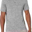 Amazon Essentials Men's Slim-Fit Quick Dry Tech Stretch Lightweight Golf Polo Shirt (Large, Dark Grey Heather)