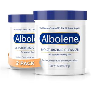 Albolene Moisturizing Cleanser & Makeup Remover Balm - Fragrance-Free Facial Cream for Cleansing & Hydration - Multi-Use Skincare for All Skin Types - No Harsh Chemicals - 12 oz (Pack of 2)