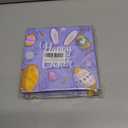 ibohr 50Pcs Easter Napkins, Cute Cocktail Napkins with Eggs & Carrots, 6.5 Inch Disposable Paper Napkins for Easter Party Supplies, Spring Table Decor