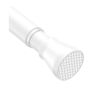 White Tension Curtain Rod for Windows 28 to 48 inch, Adjustable Expandable Pressure Spring Curtain Rod No Drilling, 7/8" Curtain Rod for Bedroom Doorway Closet Door