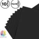 Mat Board Center, 10 Pack 11x14 Black Uncut Mat Boards/Backing Matt Boards for Crafts, Frames, Photos and More
